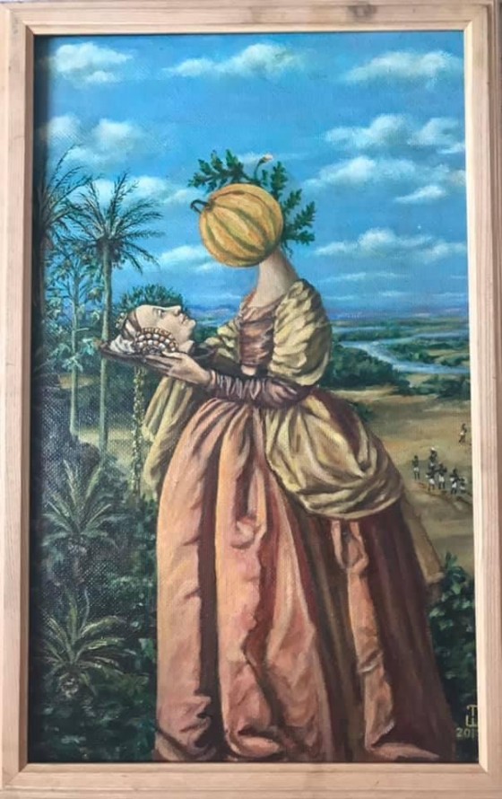 Painting маслом Богиня Дынь 