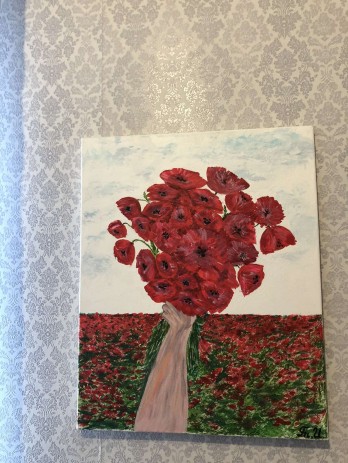 Painting акрилом Маки