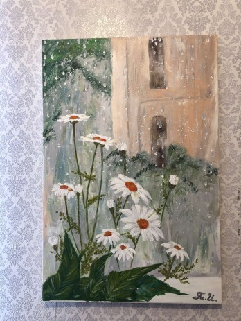 Painting акрилом Ромашки