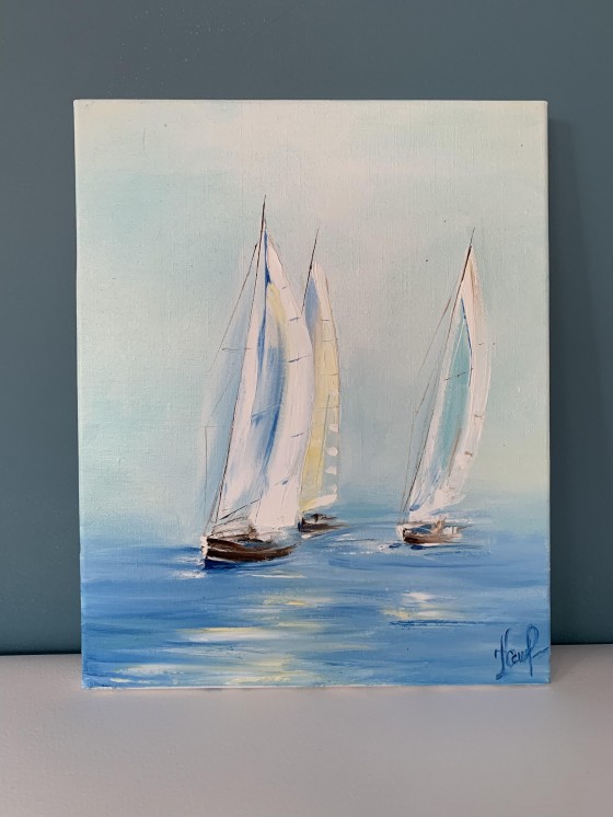 Painting маслом Яхты