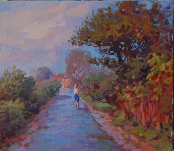 Painting акрилом Вечернее одиночество.