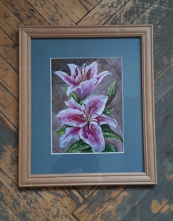 Painting акварелью Лилия