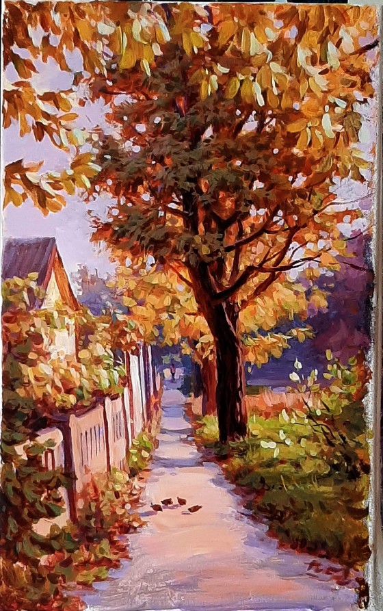 Painting акрилом Теплый вечер