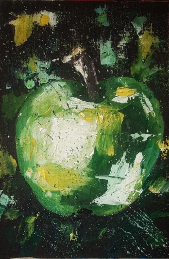 Painting акрилом Сочное яблоко 