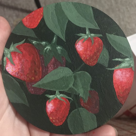 Painting акрилом Клубничка