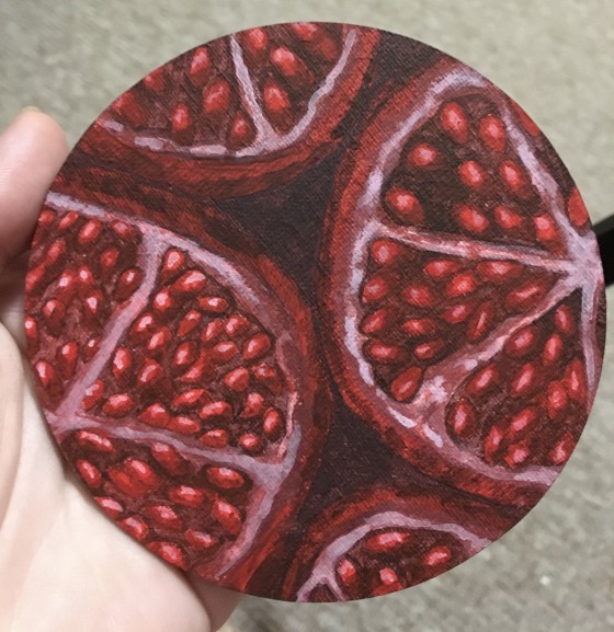 Painting акрилом Гранат