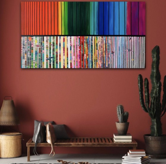 Painting акрилом Glitch