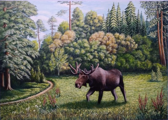 Painting маслом Elk