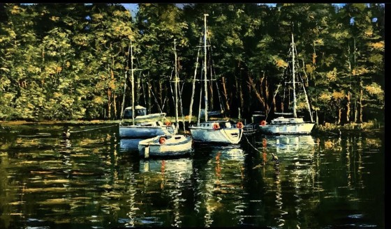 Painting маслом Яхты
