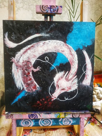 Painting акрилом Дракон