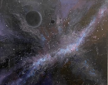 Painting акрилом Космос 