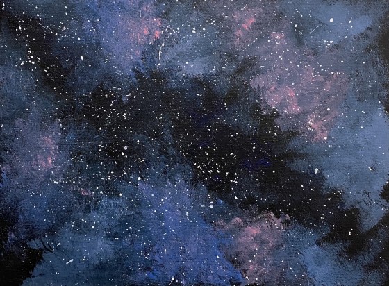 Painting акрилом Галактика