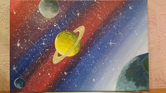 Painting акрилом Космос