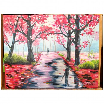 Painting маслом Розовая осень 