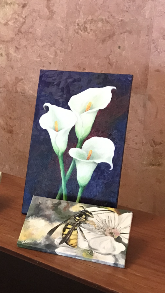 Painting маслом цветы "Каллы"