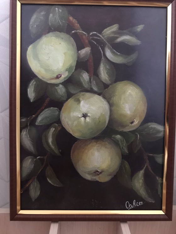 Painting маслом Сочные яблоки