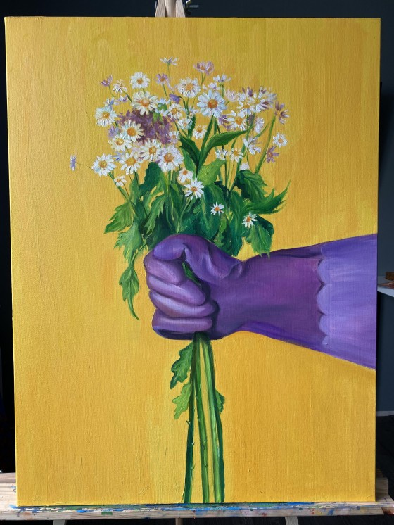 Painting маслом Перчатка 