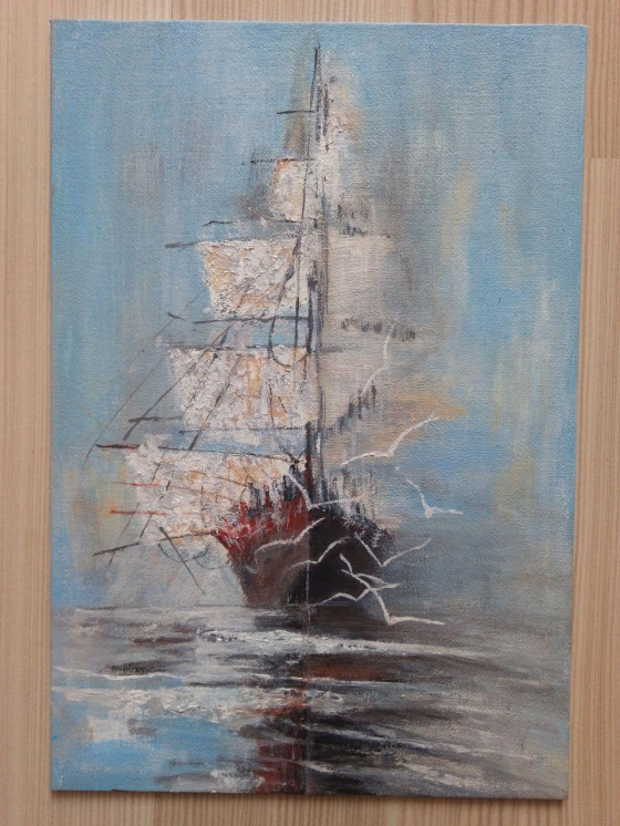 Painting акрилом Парус времени
