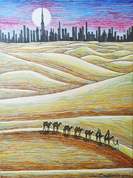 Painting акрилом "А караван іде! "