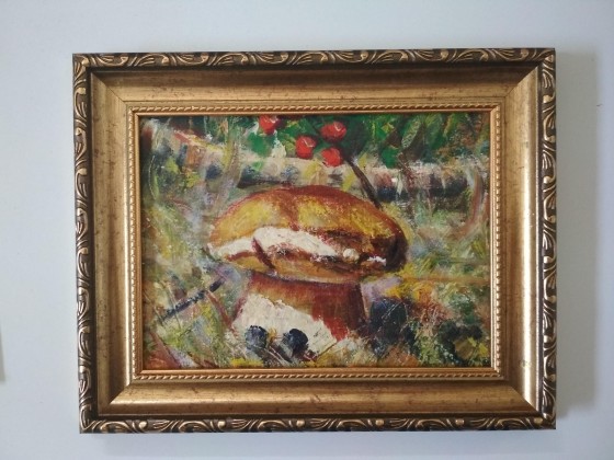 Painting маслом Белый гриб