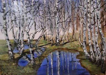 Painting маслом Весна