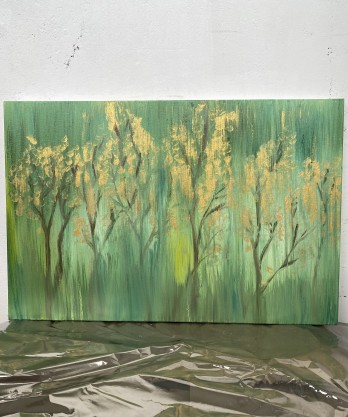 Painting маслом Тёплая осень 