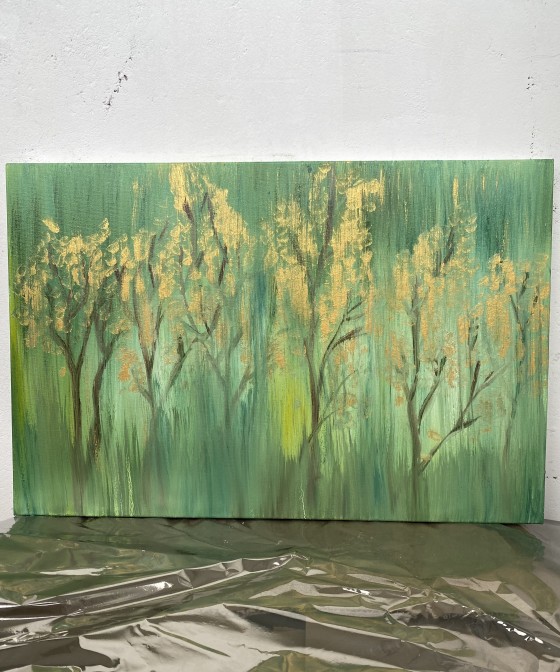 Painting маслом Тёплая осень 