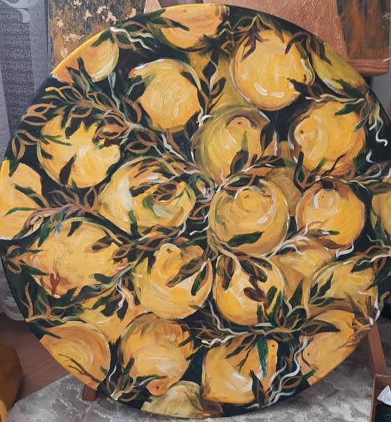 Painting акрилом Лимончики