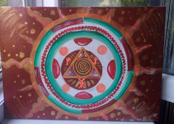 Painting акрилом Мандала