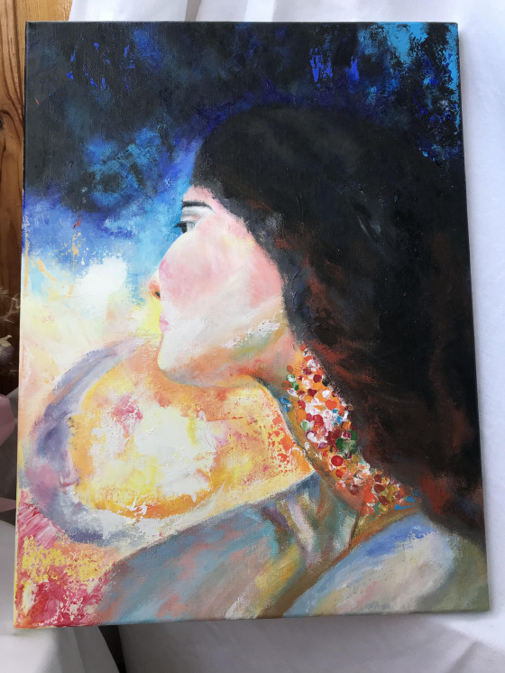 Painting акрилом Вселенная 