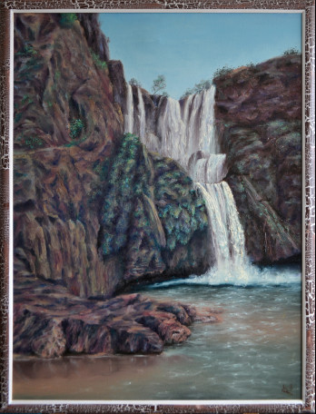 Painting маслом Водопад Узуд. Марокко