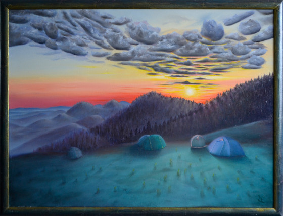 Painting маслом Полонина. Наше время