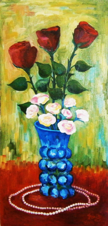 Painting маслом Букет роз