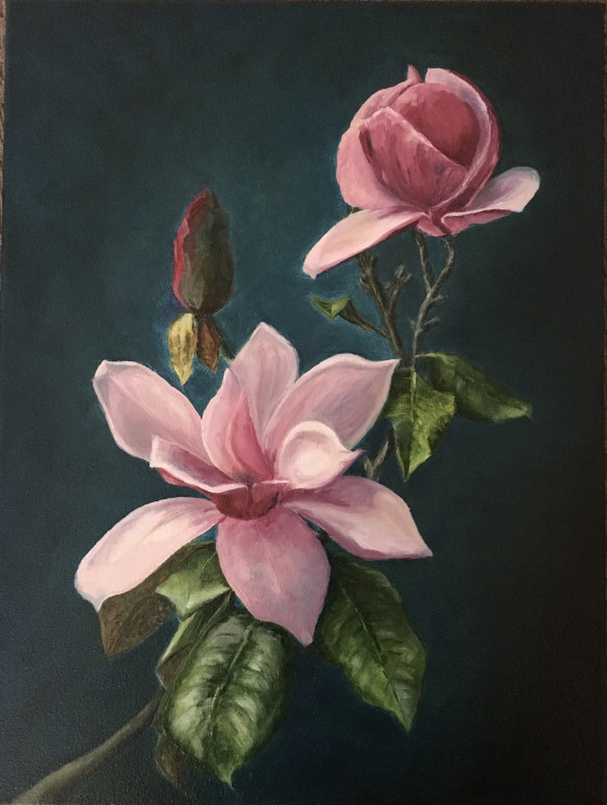 Painting маслом Магнолия