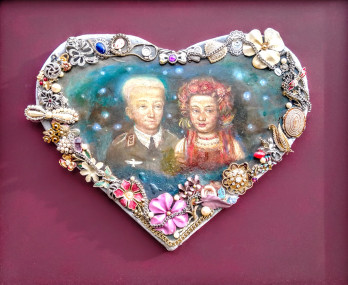 Painting в смешанной технике Сокол и соколица