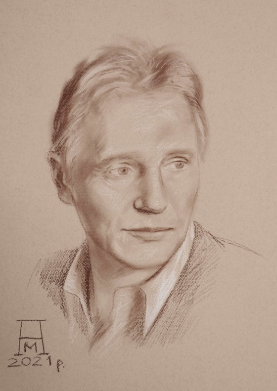 Painting в смешанной технике Liam Neeson