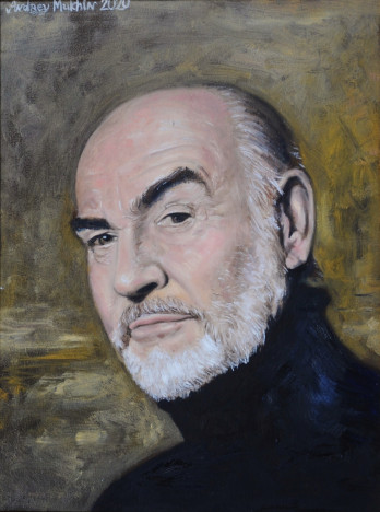 Painting маслом Кино-легенда. Шон Коннери