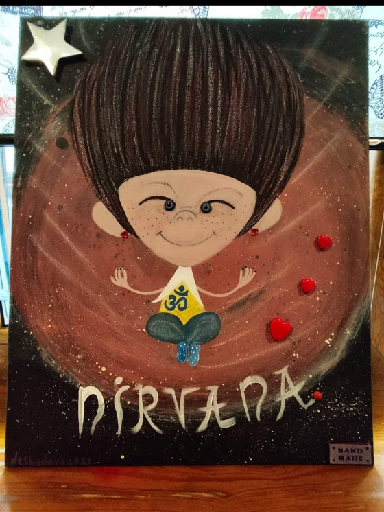 Painting в смешанной технике Нирвана