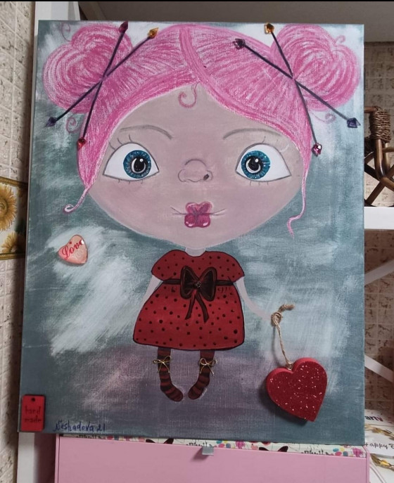 Painting в смешанной технике Цемочка 