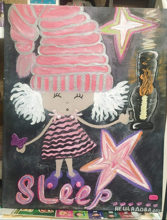 Painting в смешанной технике Cон