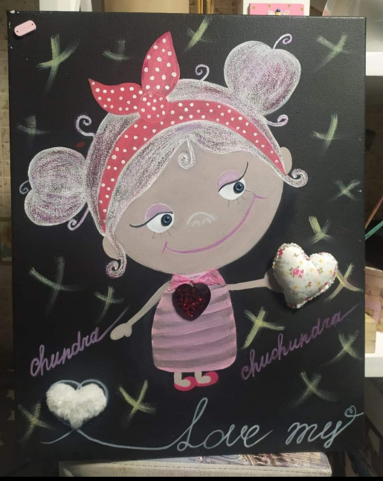 Painting в смешанной технике Сердце