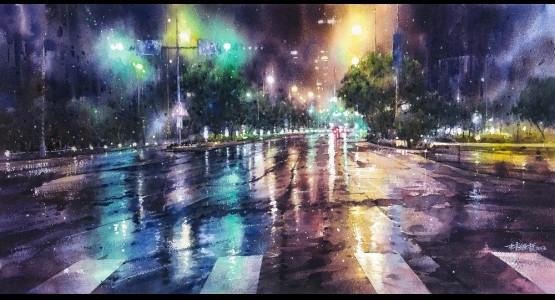 Акварельная техника в современной живописи