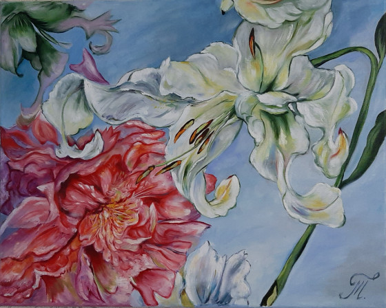 Картина маслом Нежность