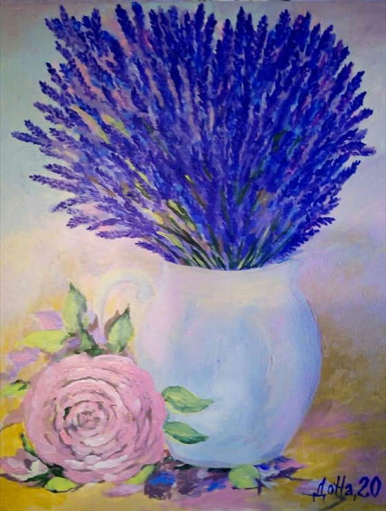 Картина маслом Лаванда