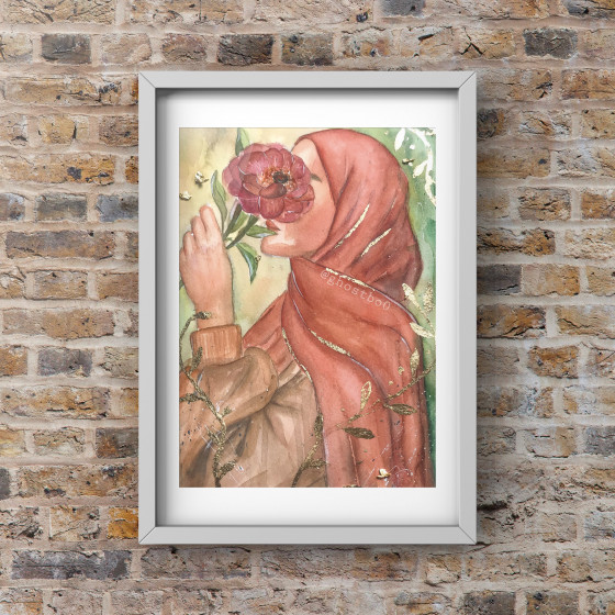 Картина акварелью Цветок