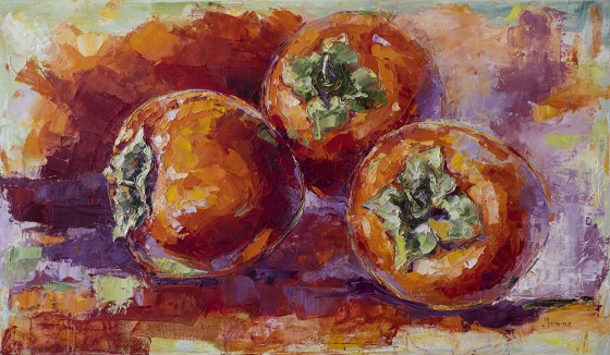 Картина маслом Хурма