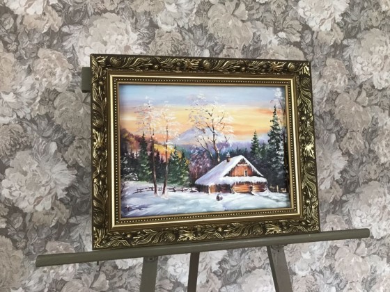 Картина маслом Зима