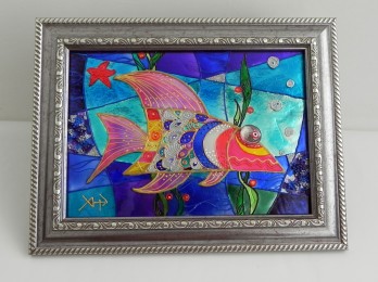 Картина  Витражная картина «Рыбка-Парижанка»  