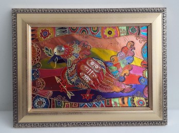 Картина  Витражная картина «Птица Феникс»  