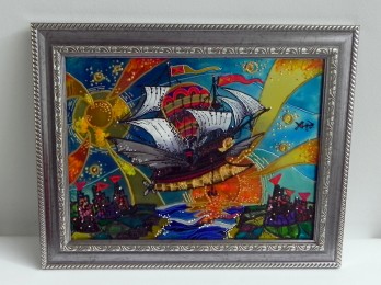 Картина  Витражная картина «Странник иных миров»  